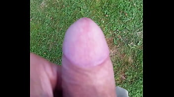 Cumming in the grass
