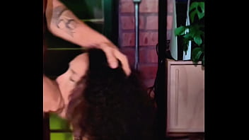 I gag hard on it sloppy deepthroat by brunette latina with natural tits