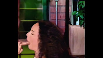 I gag hard on it sloppy deepthroat by brunette latina with natural tits