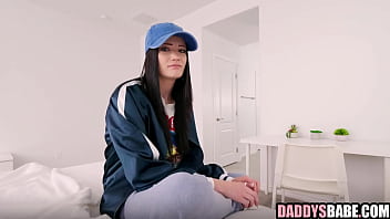 Step dad peeps on step daufghter masturbate then fucks her