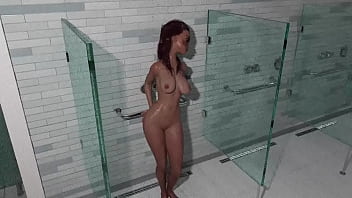 Naughty alyson showering her beautiful body while humming