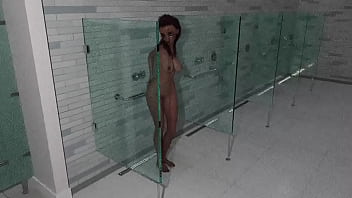 Naughty alyson showering her beautiful body while humming