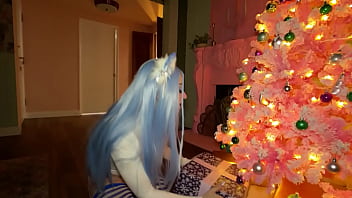 Your sextmas kitten sucks and fucks you pov under the tree