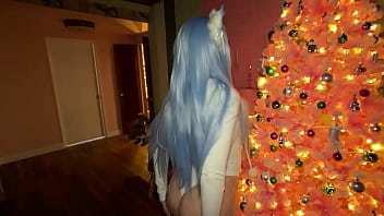 Your sextmas kitten sucks and fucks you pov under the tree