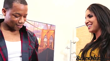 Interracial sex video with a stripper