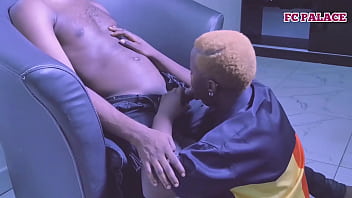 Hot teen having nice blowjob on her part on red Hot teen having nice blowjob on her part on red