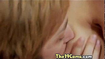 Slender brunette gets fat dong fuck from blonde stud