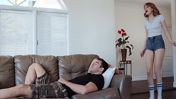 Lovely chick lena anderson gets dicked down on the couch