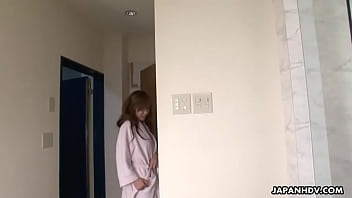 Cute asian teen has a toy session in the bathroom