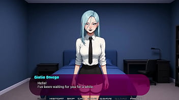 Blue haired mistress fuck session intro my girlfriends new kink #1 cartoon porn visual novel