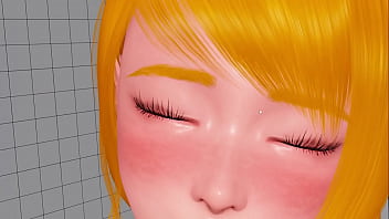 Blonde cute girl taking it from behind