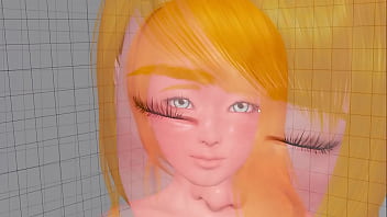 Blonde cute girl taking it from behind