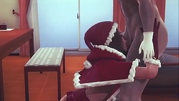 Resident evil jill & claire have some fun with bad santa