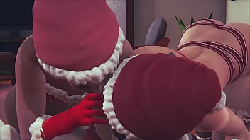 Resident evil jill & claire have some fun with bad santa