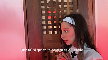 Innocent nun confesses to the priest then punishes me and then makes me squirt by fucking me hard and cums on my wet pussy