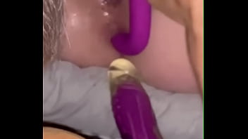 Big Toys Smalls She Freezes Up First Time Try A Dildo And Both Holes Close Up thumbnail