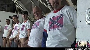 Ebony hottie gangbang and facefuck 9