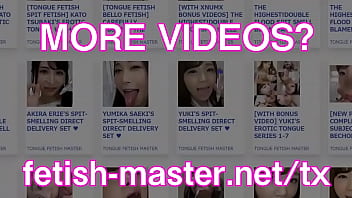 Japanese asian tongue spit fetish