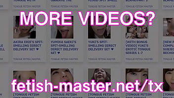 Japanese asian tongue spit fetish