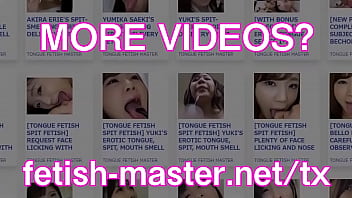 Japanese asian tongue spit fetish