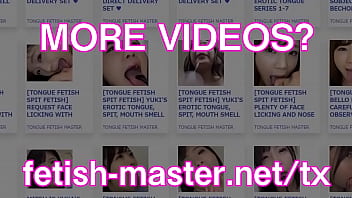 Japanese asian tongue spit fetish