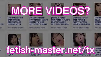 Japanese asian tongue spit fetish