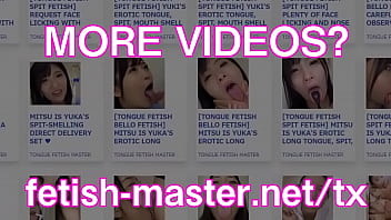 Japanese asian tongue spit fetish