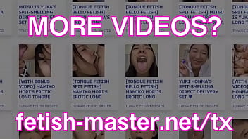 Japanese asian tongue spit fetish