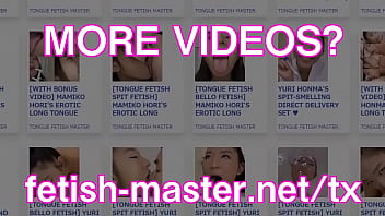 Japanese asian tongue spit fetish