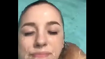 Beatiful boobs in pool