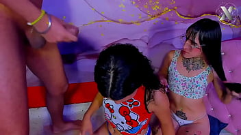 Charming venezuelan swallow a big cock