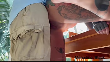 Fucked in the throat on the table