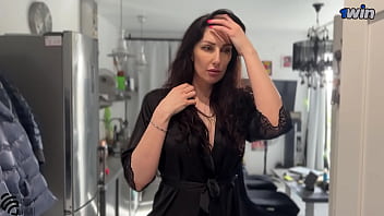 Hot milf sucked 2 dicks and got a mouthful of cum