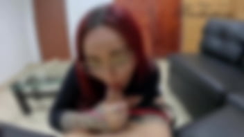 He spends money from his card and rewards him with a blowjob