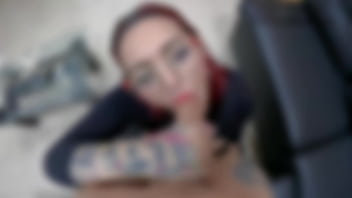 He spends money from his card and rewards him with a blowjob