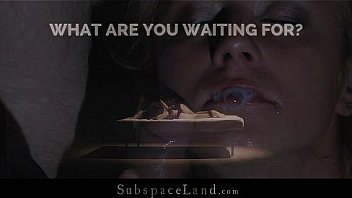 Blonde trembles of fear and pain in submission