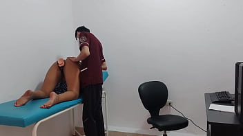 Horny student in the office