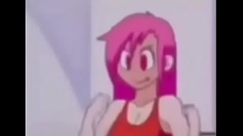 Anime girl lifts up her shirt revealing breasts