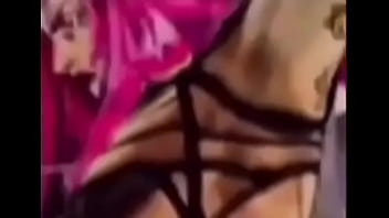 Anime girl lifts up her shirt revealing breasts