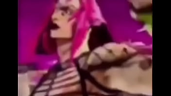 Anime girl lifts up her shirt revealing breasts