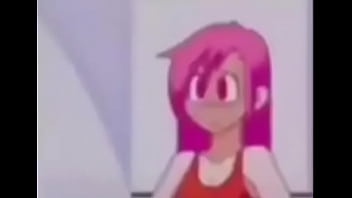 Anime girl lifts up her shirt revealing breasts