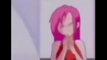 Anime girl lifts up her shirt revealing breasts