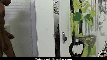 Huge black cock takes little white ass 23