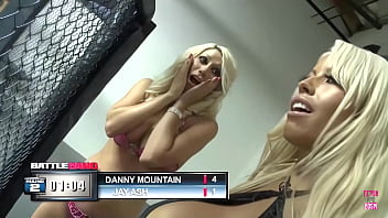 Following the conclusion of the altercation the physically attractive jazy berlin contentedly snatches the victor