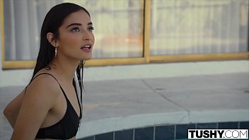 Tushy hot couple enjoy holiday anal threesome