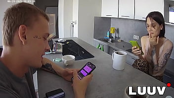 Luuv real couple kareflore and abbadon engage in a casual real conversation in the kitchen for their reality show