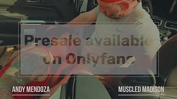 Lips locked on muscledmadison at casamaxxx in a steamy car scene—pre sale’s hot on now