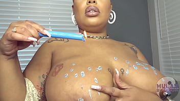 Bbw goddess mulanblossom 割️ drenches tits & belly in scorching wax tease scene