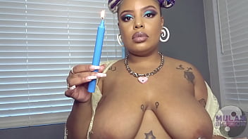 Bbw goddess mulanblossom 割️ drenches tits & belly in scorching wax tease scene