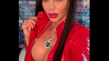 Going live now on multistream slipping into my red pvc dress and showing off my hot new red heels ️it’s